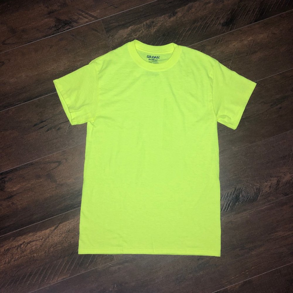 Gildan Dry Blend Yellow T-Shirt Size S